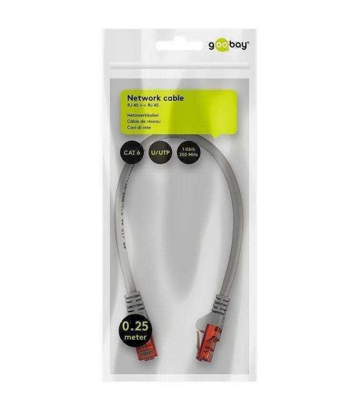 cablu cat6 patch utp gri 05m cca material goobay 1