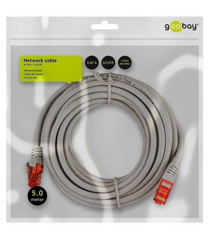 cablu cat6 patch utp gri 10m cca goobay 1