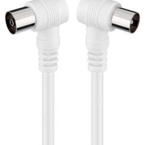 Cablu coaxial 90 grade la coaxial 90 grade 1.5m dublu ecranat Goobay