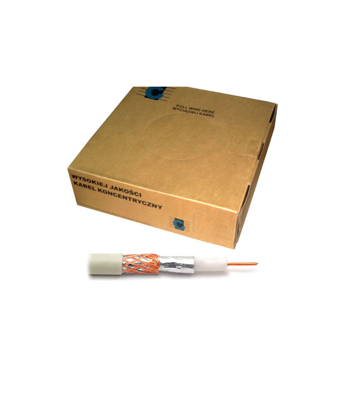 Cablu coaxial cupru RG59U alb Cabletech KAB0026F