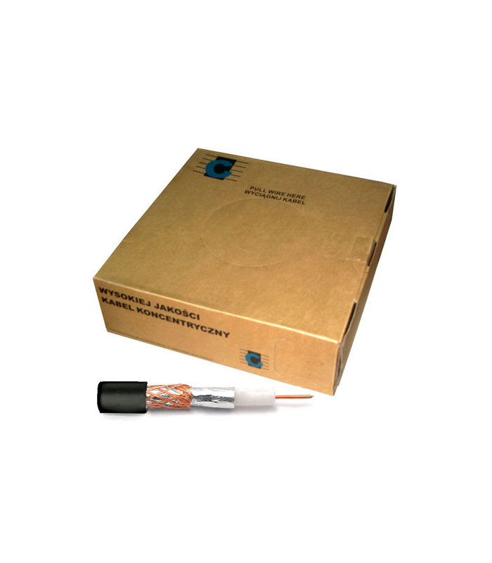 Cablu coaxial cupru RG59U negru Cabletech KAB0026A