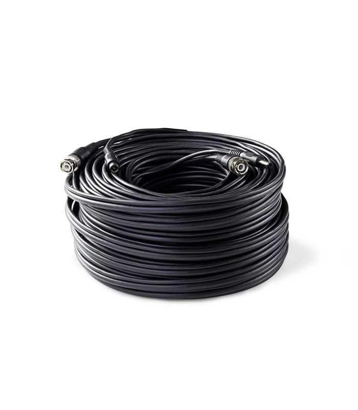 Cablu Coaxial De Securitate Bnc Dc 21x55mm Cctv Rg59 10m Conectori Preasamblati Nedis Cctvca10bk100