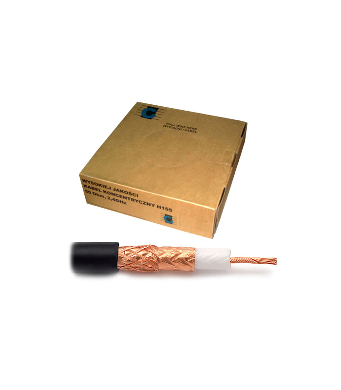 cablu coaxial h155 50 ohm cupru exterior 54mm din pvc 1m cabletech 2