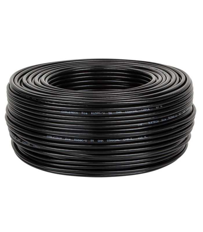 cablu coaxial rg58 50 ohmi 5mm pvc negru cabletech 1