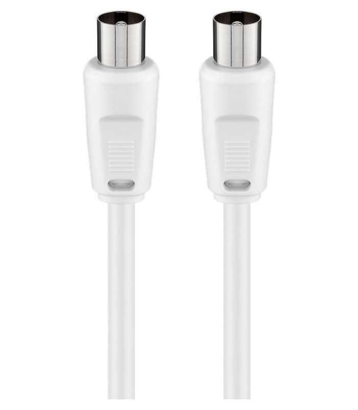 Cablu Coaxial Tv Antena 5m Tata Tata 75 Ohm 70db Dublu Ecranat Ccs Alb 68149 Goobay