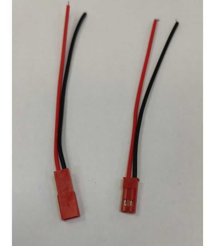 Cablu cu mufa 2 Pini Tata/Mama mic rosu JST 2B