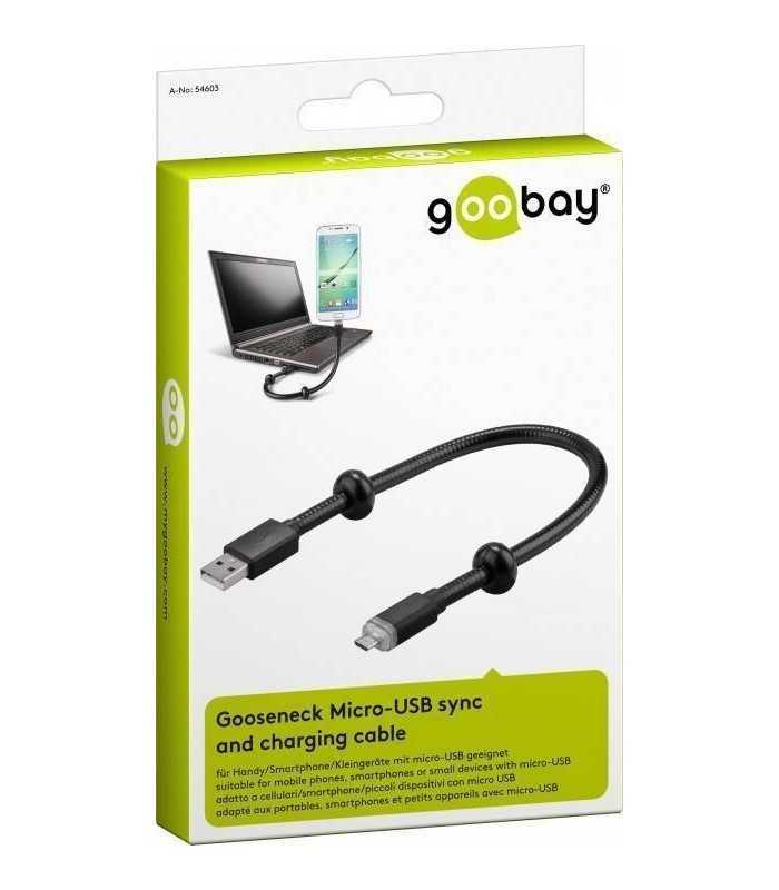 cablu date micro usb schwanenhals goobay 1