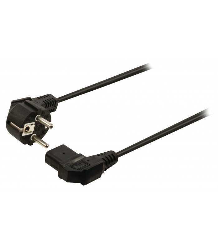 Cablu de alimenatre pc 90 Schuko unghi 90 grade tata - IEC-320-C13 - unghi 90 de grade 2m 2x0.75mm cupru Valueline