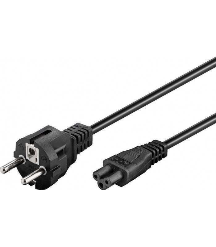 Cablu de alimentare 1.8m conector tip F CEE 7/7 la priza C5 10A laptop Goobay
