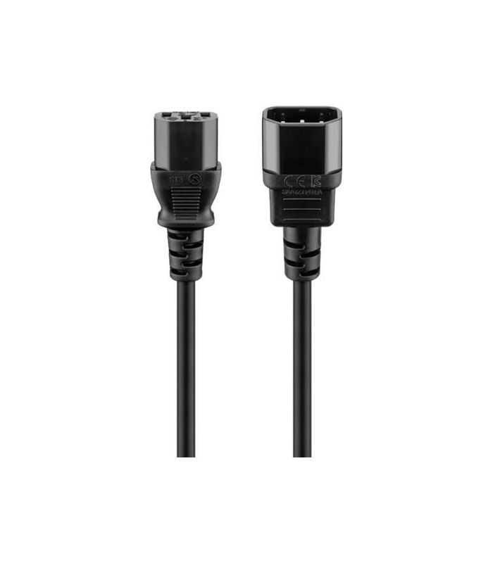 Cablu de alimentare IEC CCE C14 tata - CCE C13 mama 2m H05VV-F 3x0.75mm2Well CABLE-705-2.0-WL