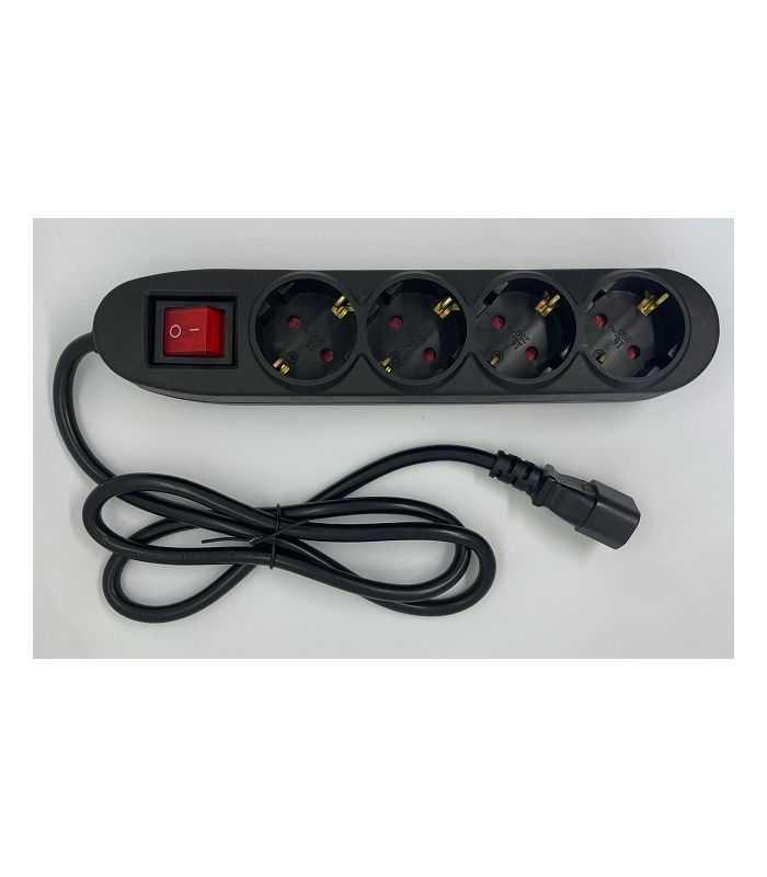 Cablu de alimentare IEC320-14 tata - 4x SCHUKO mama 1m 3x1.5mm2 16A conductor cupru