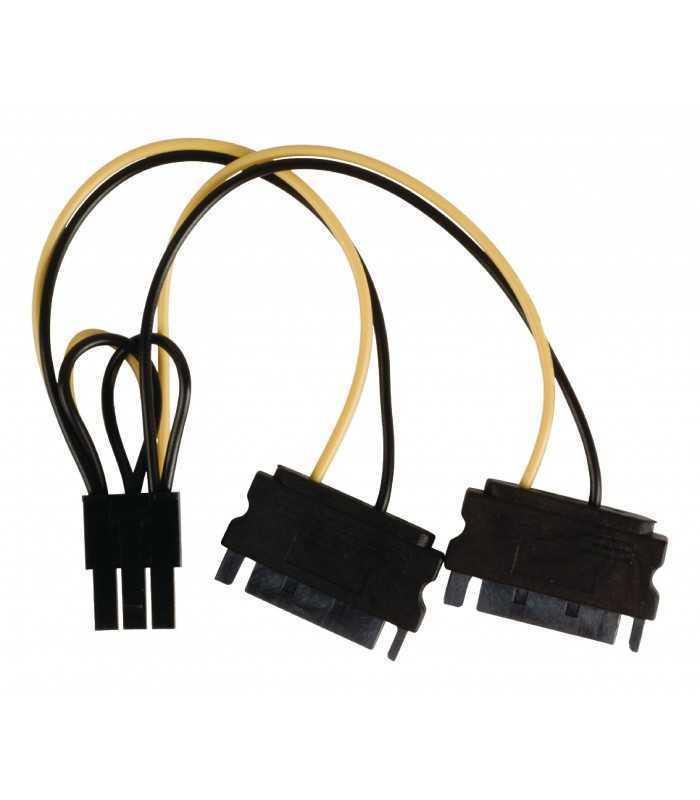 Cablu de alimentare intern 2x SATA 15 pini tata - PCI Express mama 0.15m Valueline