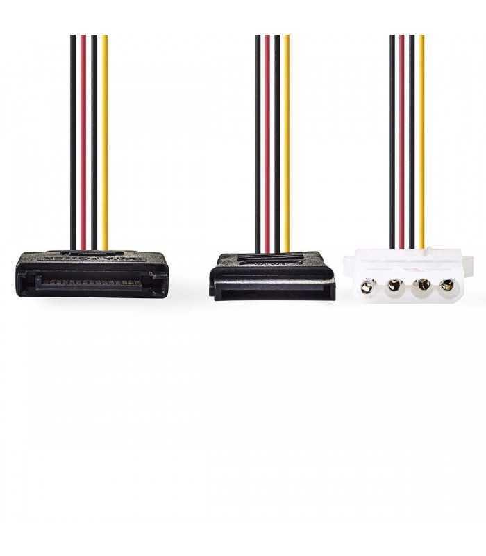 cablu de alimentare intern sata 15 pin tata molex mama sata 15 pin mama 015m nedis 1