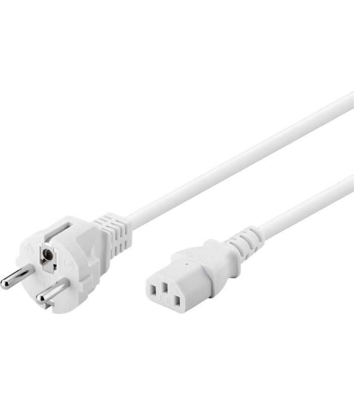 Cablu De Alimentare Pc Monitor C13 C14 15m 3x075mm2 10a Alb Goobay 96038