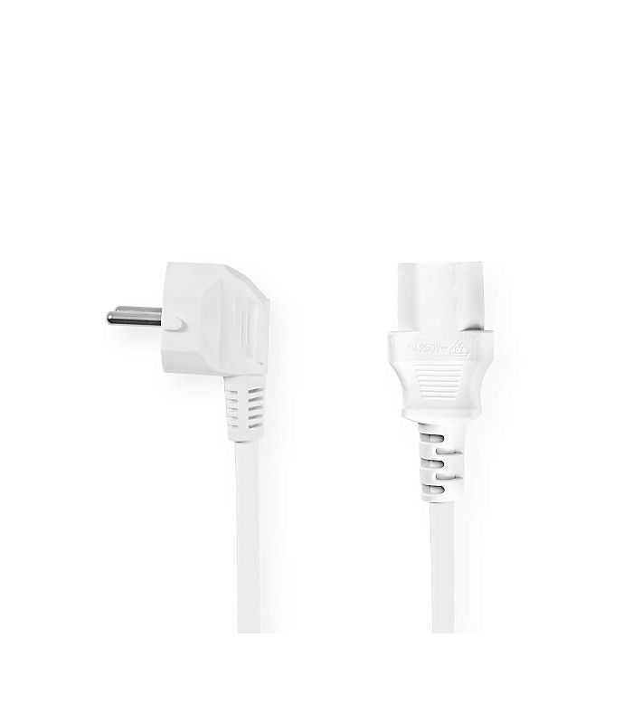 Cablu de alimentare PC Schuko tata cotit - IEC-320-C13 10m alb Nedis