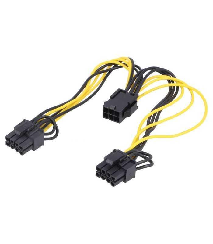 Cablu De Alimentare Pci E 6pin Mama Pci E 8pin Mama X2 015m Pentru Placa Video Akyga Ak Ca 55