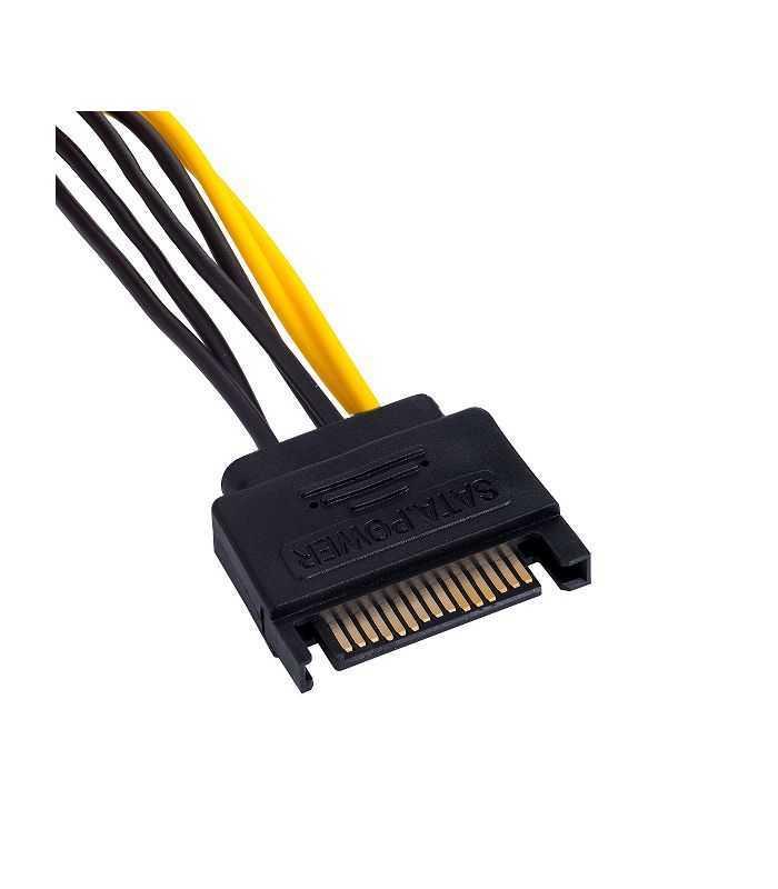 Cablu De Alimentare Pci E 6pin Mama Sata Tata 015m Pentru Placa Video Akyga Ak Ca 30