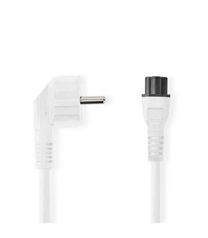 Cablu de alimentare Schuko tata cotit - IEC-320-C5 2m 3x0.75mm2 10A alb Nedis