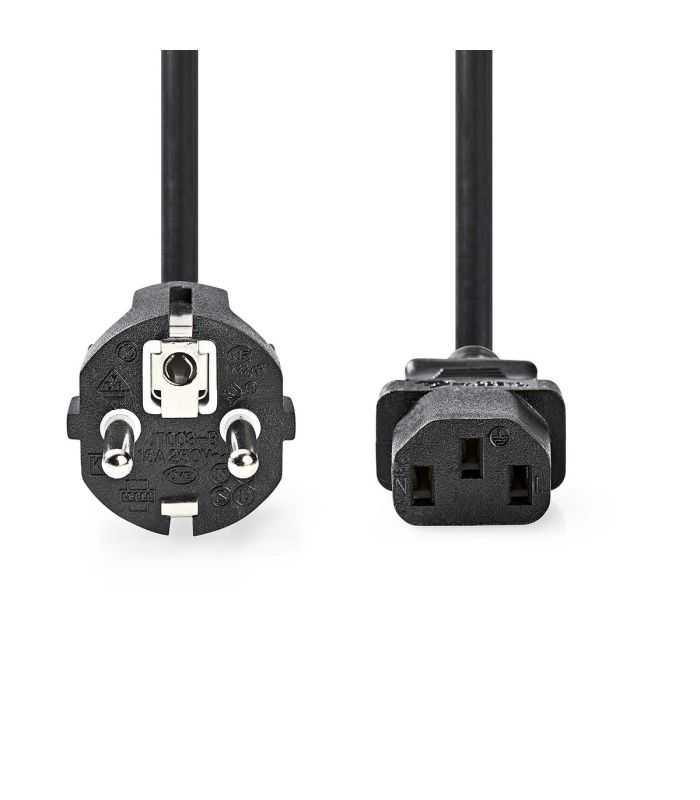 Cablu De Alimentare Schuko Tata Iec 320 C13 10m 3x1mm2 Cupru Negru Nedis Cegl10030bk100