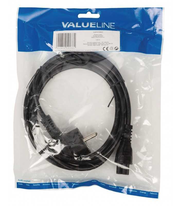 cablu de alimentare schuko unghi 90 grade tata iec 320 c5 2m cupru valueline 2