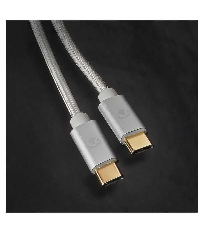 Cablu De Alimentare Si Sincronizare Usb Type C 20 Tata Tata 5a 100w Aurit 2m Argintiu Nedis