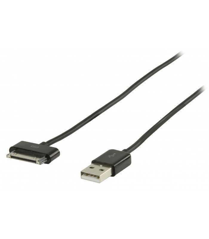 Cablu de alimentare si transfer date pentru iPod iPhone iPad 2m negru Valueline