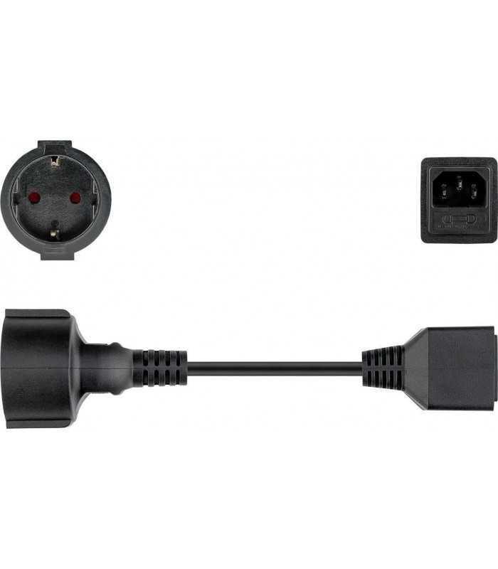 cablu de alimentare ups schuko cu conector de siguranta 02m goobay 1