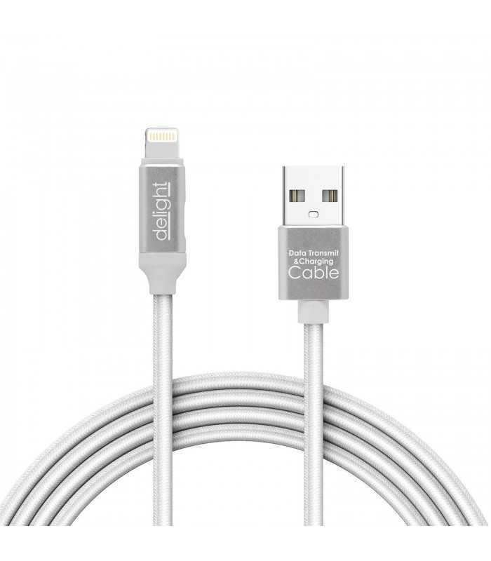cablu de date 2in1 ipad iphone lightning 1m 2a argintiu delight 2