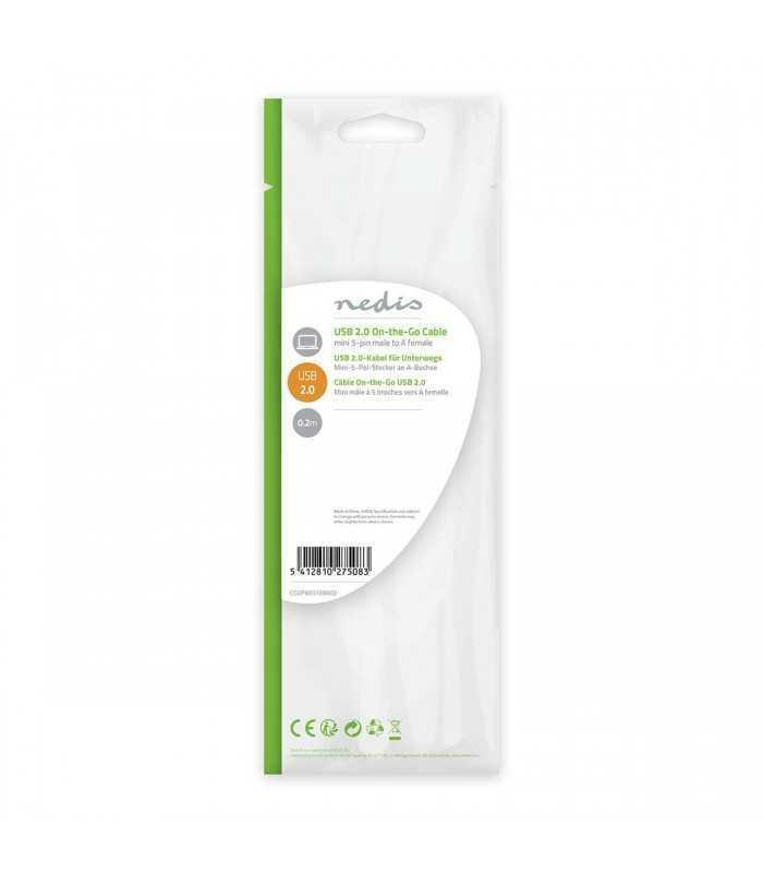 cablu de date case de marcat fiscale usb 20 a mama mini usb 5 pini tata otg 02m nedis 2