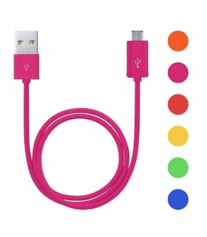 Cablu de date micro USB invelis material plastic diferite culori 1m Delight