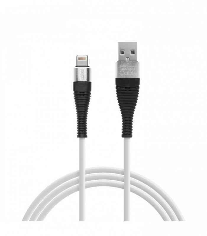 cablu de date si incarcare iphone lightning invelis siliconic 1m 2a delight 2