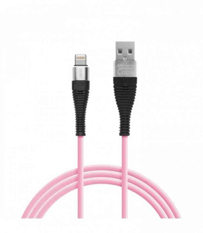 cablu de date si incarcare iphone lightning invelis siliconic 1m 2a delight 4