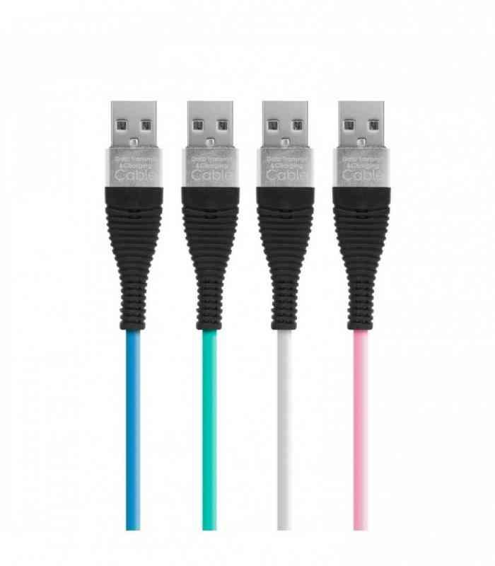 Cablu de date si incarcare iPhone lightning invelis siliconic 1m 2A Delight