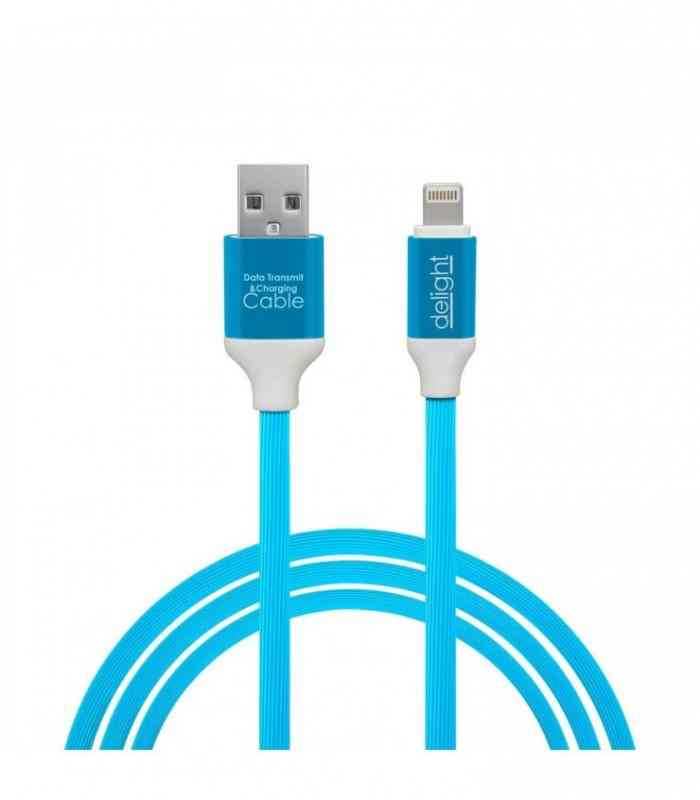 cablu de date si incarcare iphone lightning invelis siliconic 2m 2a delight 3