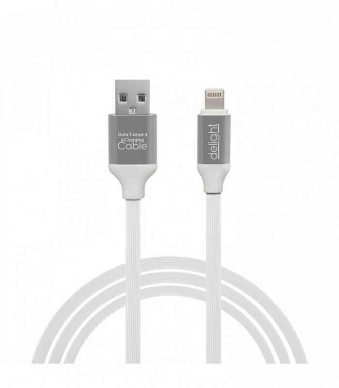 cablu de date si incarcare iphone lightning invelis siliconic 2m 2a delight 4
