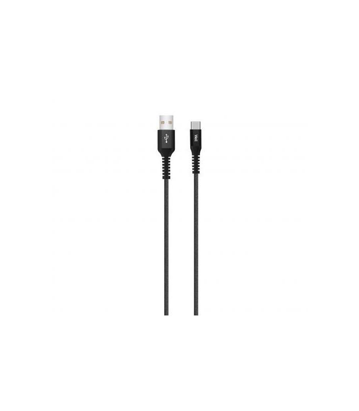 Cablu de date si incarcare USB Type C 3A 1m Well negru
