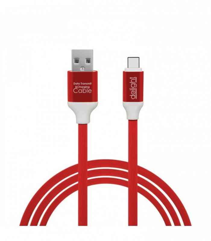 cablu de date si incarcare usb type c invelis siliconic 1m 21a delight 3