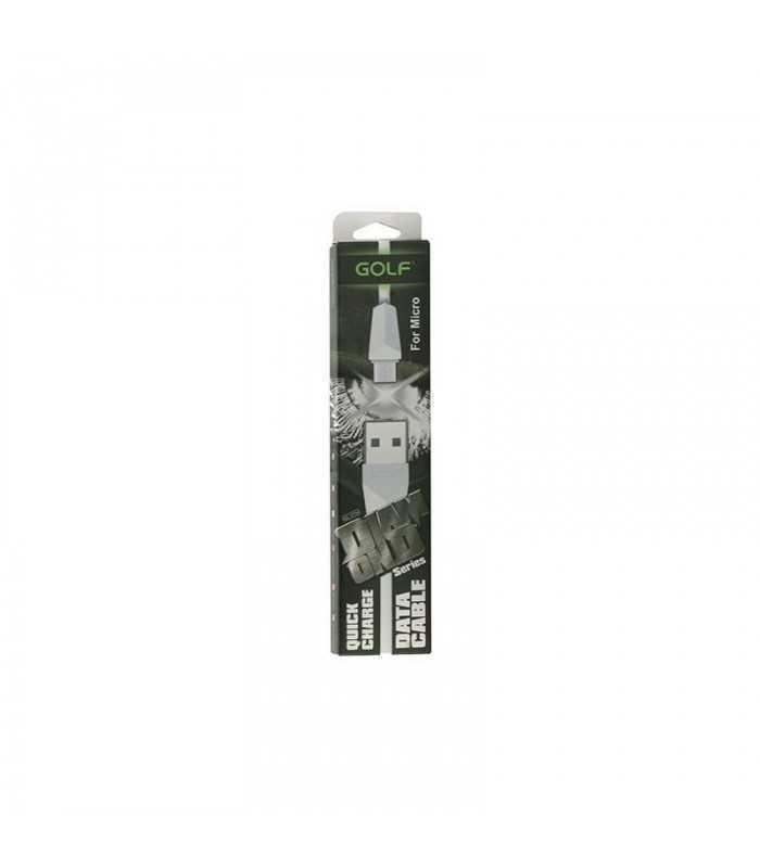 cablu de incarcare usb golf diamond micro usb alb 1m 1