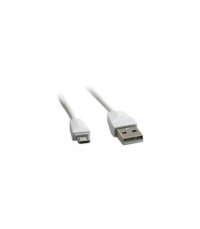 Cablu de incarcare USB Golf Diamond Micro USB alb 1m