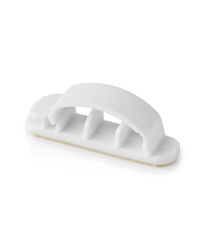 Cablu De Management Cu Blocare Clip 3buc 3 Sloturi Pentru Cablu Max 75 Mm Alb Nedis