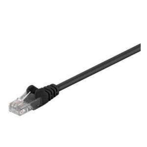 Cablu de retea CAT5e UTP 2x RJ45 1.5m negru patchcord CCA neecranat Goobay