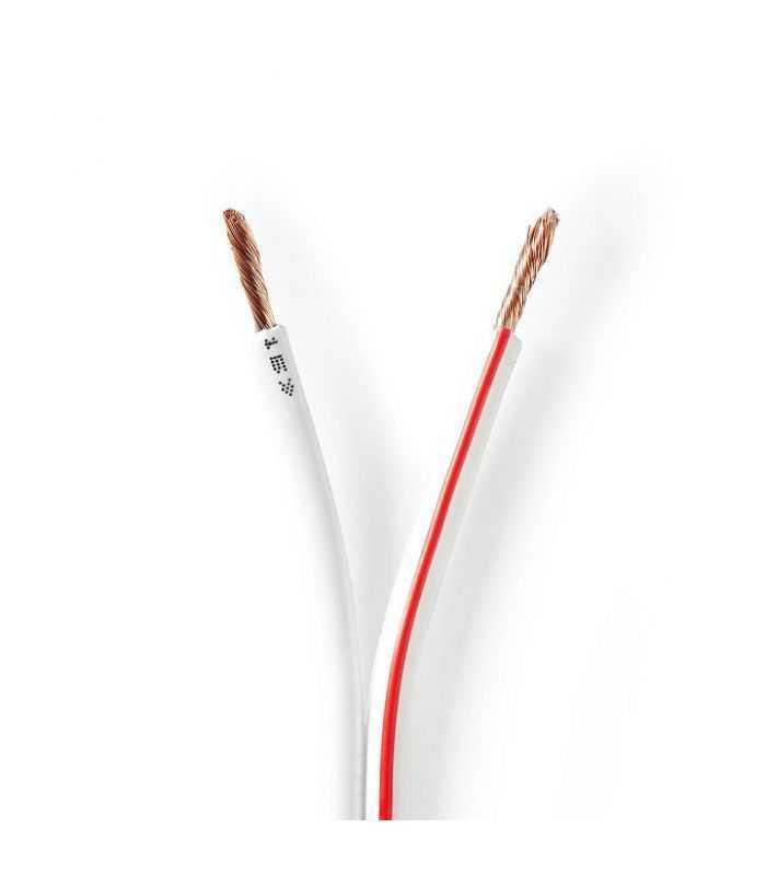 Cablu difuzor 2x 2.50mm CCA alb Nedis CAGW2500WT1000