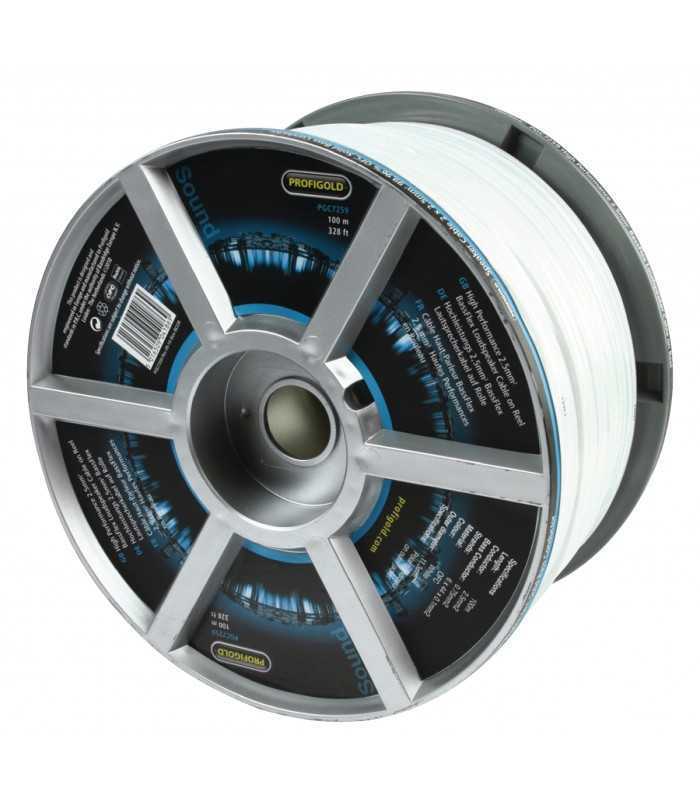 cablu difuzor 2x25 mm alb ofc cupru profesional profigold pgc7259 2