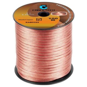 Cablu difuzor 2x2mm cupru transparent 1m la rola Cabletech KAB0322