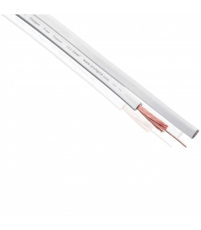 cablu difuzor 2x4mm alb ofc cupru profesional profigold pgc7409 1