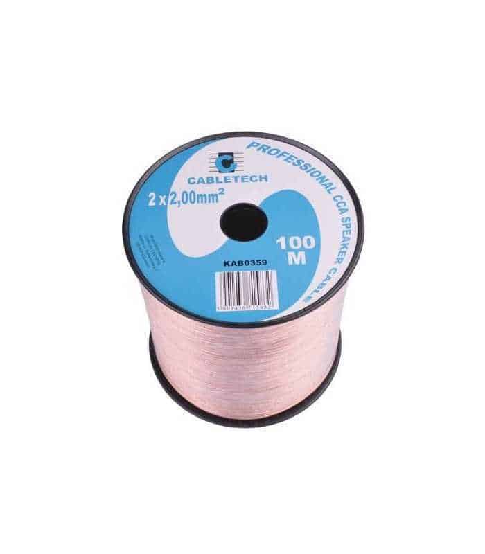 Cablu difuzor CCA 2x2.00mm transparent 1m la rola Cabletech KAB0359
