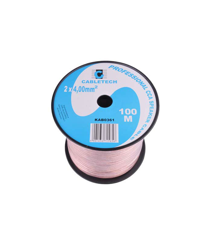 Cablu difuzor CCA 2x4mm transparent Cabletech KAB0361