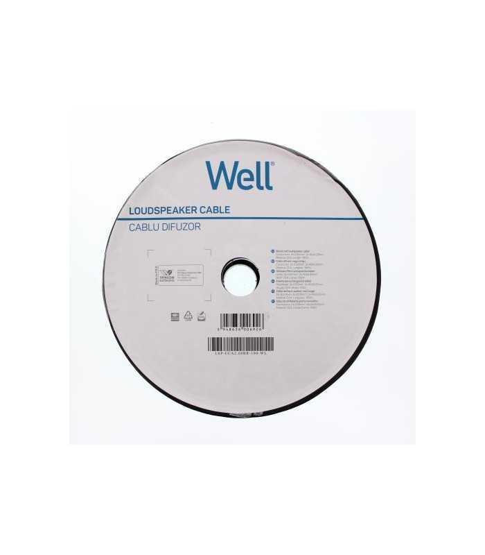 cablu difuzor cca rosu negru 2x2mm well lsp cca200br 100 wl 2