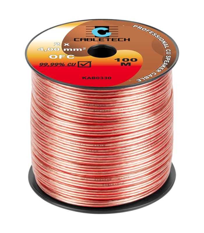 Cablu difuzor OFC cupru 2x4mm 1m Cabletech KAB0330