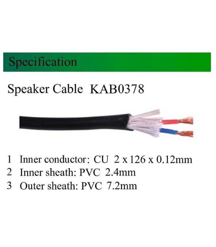Cablu Difuzor Professional Rotund Izolat 2x15mm Cupru Fire Bumbac 72mm Azusa